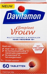 Davitamon Compleet Vrouw | Multivitamines en mineralen voor de vrouw | 60 tabletten