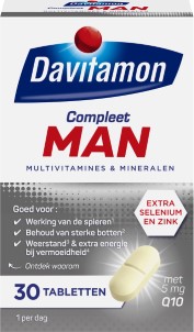 Davitamon Compleet Man | met extra selenium en zink | multivitaminen man | 30 tabletten