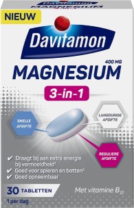 Davitamon Magnesium Triple Layer | Voedingssupplement | 30 magnesium tabletten
