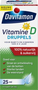 Davitamon Vitamine D Druppels | Vitamine D olie voor babys en kinderen | met zonnebloemolie | 100 procent natuurlijk
