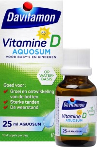 Davitamon vitamine D Aquosum | bevat vitamine D3 | vitamine D baby op waterbasis | 25 ml