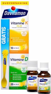 Davitamon Baby Eerste Vitamines | Vitamine D3 olie en Vitamine K Olie | 25ml en 10ml