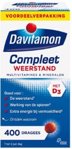 Davitamon Compleet Weerstand | multivitamine en mineralen | 400 dragees