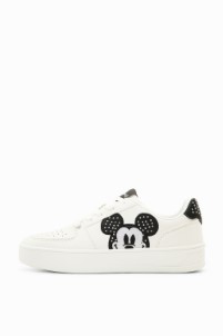 Desigual Sneakers met studs en Mickey Mouse WHITE 40