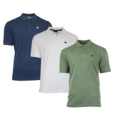 Donnay Heren 3 Pack Polo shirt Noah Navy | Wit | Legergroen Maat S