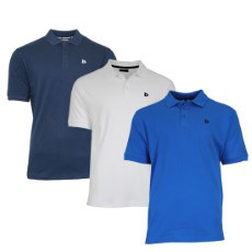 Donnay Heren 3 Pack Polo shirt Noah Navy | Wit | Cobaltblauw Maat S