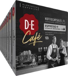 Douwe Egberts D.E Cafe Espresso Koffiecups Intensiteit 9|12 10 x 20 Capsules