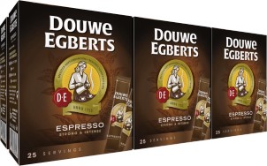 Douwe Egberts Espresso Sticks Oploskoffie 6 x 25 zakjes