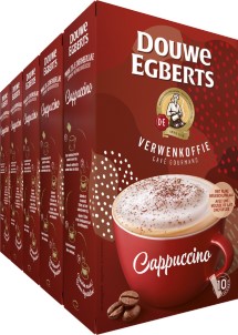 Douwe Egberts Verwenkoffie Cappuccino Oploskoffie 5 x 10 zakjes