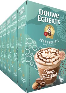 Douwe Egberts Latte Choco Hazelnut Oploskoffie 5 x 8 zakjes