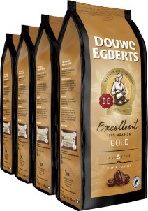 Douwe Egberts Excellent Gold Koffiebonen 5|9 Intensiteit 4 x 1kg
