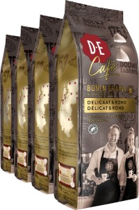 Douwe Egberts D.E Cafe Delicaat Rond Koffiebonen Intensiteit 5|9 4 x 500 gram