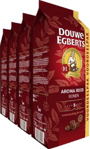 Douwe Egberts Aroma Rood Koffiebonen 4 x 1000 gram Extra grote verpakking