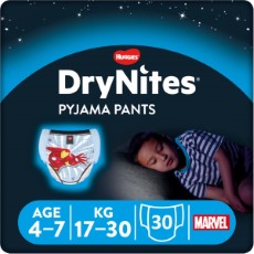 DryNites luierbroekjes jongens 4 tot 7 jaar | 17 tot 30 kg 30 stuks voordeelverpakking