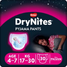 DryNites luierbroekjes meisjes 4 tot 7 jaar | 17 tot 30 kg 30 stuks voordeelverpakking