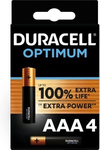 Duracell Optimum Alkaline AAA 4 stuks