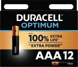 Duracell Optimum Alkaline AAA batterijen 12 stuks