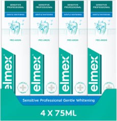 Elmex Sensitive Professional Gentle Whitening Tandpasta 4 x 75ml Voor Gevoelige Tanden Voordeelverpakking