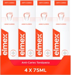 Elmex Anti Caries Tandpasta 4 x 75ml Voordeelverpakking
