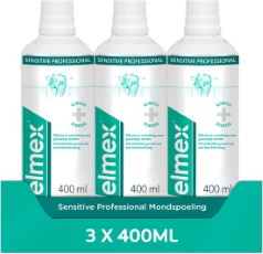 Elmex Mondwater Sensitive Professional 3 x 400 ml Voordeelverpakking