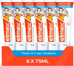 Elmex Peuter (0 tot 5 jaar) Kindertandpasta 6 x 75ml Voordeelverpakking