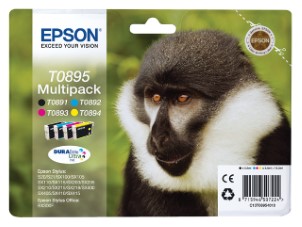 Epson Inktcartridge T0895 zwart plus 3 kleuren