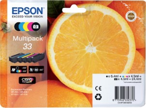 Epson Inktcartridge 33 T3337 2x zwart plus 3 kleuren