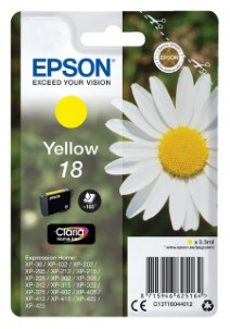Epson Inktcartridge 18 T1804 geel