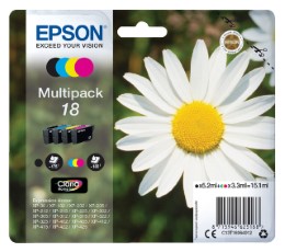 Epson Inktcartridge 18 T1806 zwart plus 3 kleuren