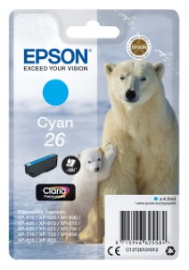 Epson Inktcartridge 26 T2612 blauw