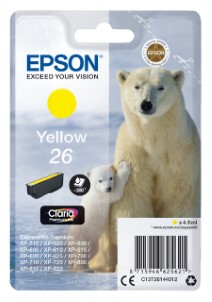 Epson Inktcartridge 26 T2614 geel
