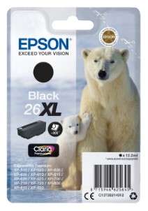 Epson Inktcartridge 26XL T2621 zwart HC