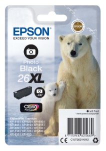 Epson Inktcartridge 26XL T2631 foto zwart HC