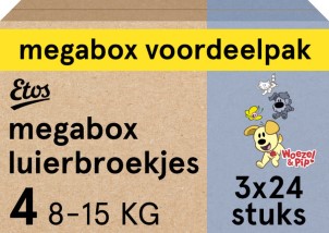 Etos Luierbroekjes Megabox Maat 4 8 tot 15kg 108 stuks 3 x 36 stuks