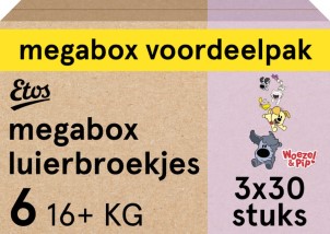 Etos Luierbroekjes Megabox Maat 6 16 plus kg 90 stuks 3 x 30 stuks