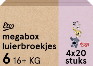 Etos Luierbroekjes Woezel en Pip Maat 6 16 plus kg Megabox 80 stuks