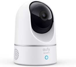 Eufy by Anker 2K Indoor Camera Pan en Tilt Beveiligingscamera voor binnen Wit