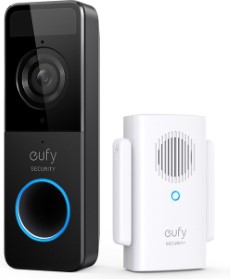 Eufy Security Wi Fi Video Doorbell Kit 1080p Grade Resolution 120 day Battery 16GB Micro SD Card Included Human Detection 2 Way Audio Free Wireless Chime