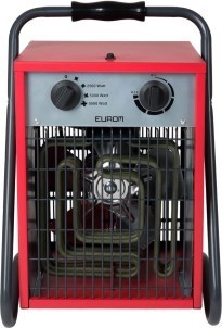 Eurom ac EK5001 Zwart, Rood 5000 W Ventilator elektrisch verwarmingstoestel EK 5001 Bouwkachel