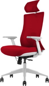 Euroseats ergonomische bureaustoel met hoofdsteun Verona Rood