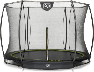 Exit Silhouette inground trampoline 244cm met veiligheidsnet zwart