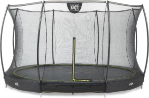 Exit Silhouette inground trampoline 305cm met veiligheidsnet zwart