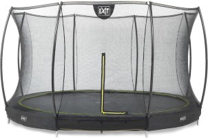 Exit Silhouette inground trampoline 366cm met veiligheidsnet zwart