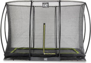 Exit Silhouette inground trampoline 244x366cm met veiligheidsnet zwart