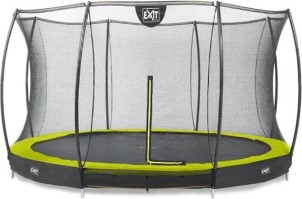 Exit Silhouette inground trampoline 305cm met veiligheidsnet groen