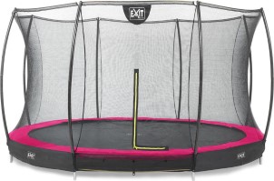 Exit Silhouette inground trampoline 305cm met veiligheidsnet roze