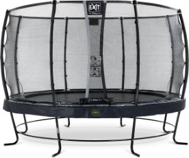 Exit Elegant Premium trampoline 366cm met Deluxe veiligheidsnet zwart