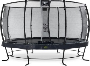 Exit Elegant Premium trampoline 427cm met Deluxe veiligheidsnet zwart