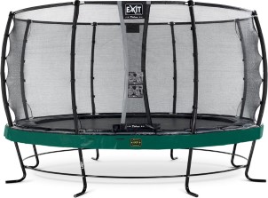 Exit Elegant Premium trampoline 27cm met Deluxe veiligheidsnet groen