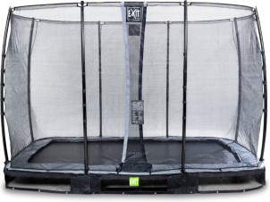 Exit Elegant inground trampoline 214x366cm met Economy veiligheidsnet zwart